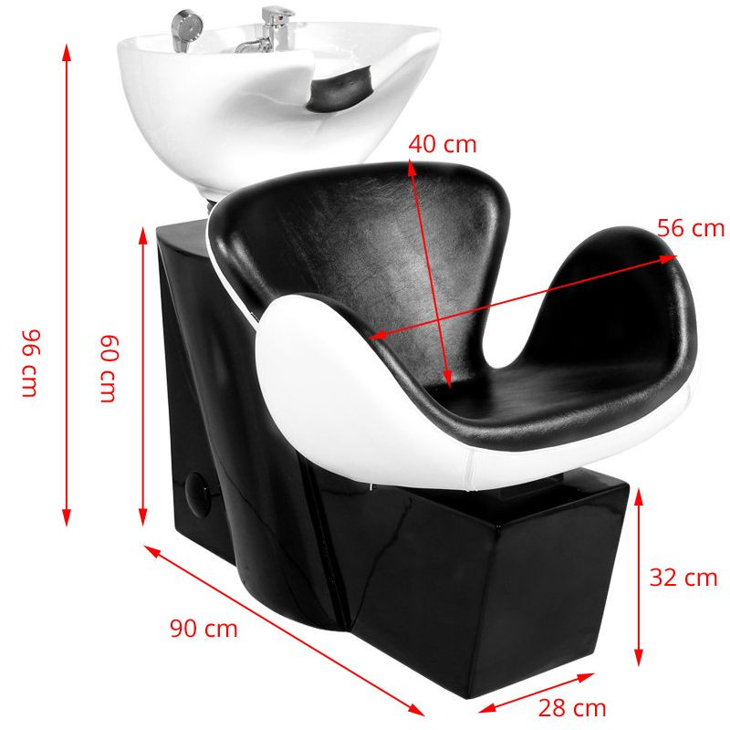 Gabbiano Amsterdam hair wash unit black and white