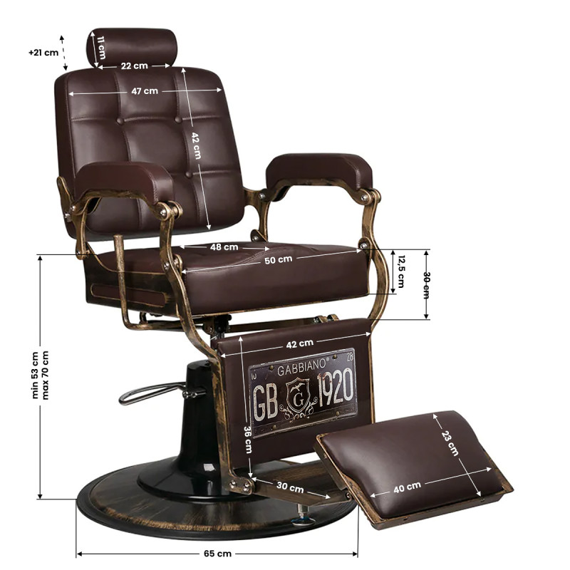 Brown Boss Barber Chair Gabbiano