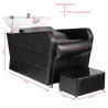 Hair system hsb07 hairdressing wash unit black
