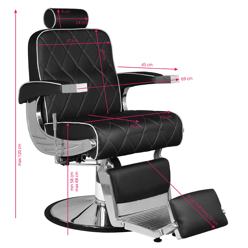 Hair system royal x black barber chair