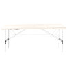 Folding massage table, aluminum comfort, 3-section cream