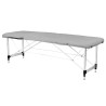Folding massage table, aluminum, 2-section, gray, comfort