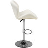 Bar stool m01 quilted adjustable white
