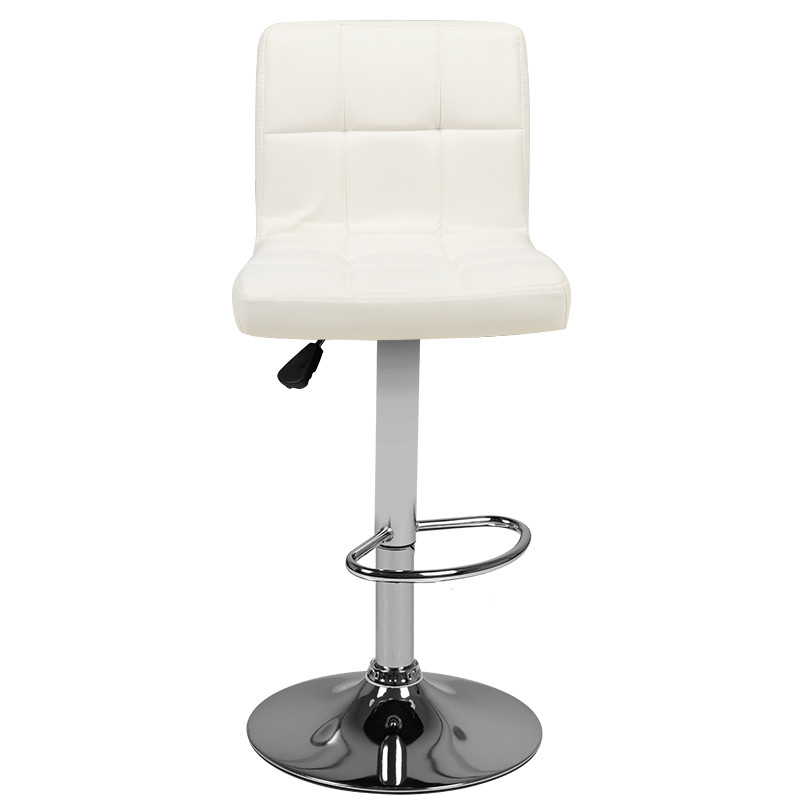 Bar stool m06 quilted adjustable white
