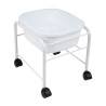 Simple pedicure tray with white wheels