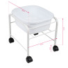 Simple pedicure tray with white wheels