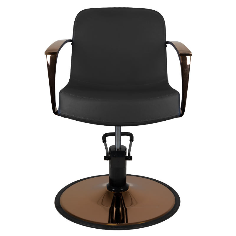 Gabbiano styling armchair, copper, black Bologna
