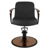 Gabbiano styling armchair, copper, black Bologna