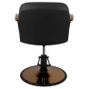 Gabbiano styling armchair, copper, black Bologna