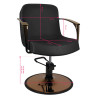 Gabbiano styling armchair, copper, black Bologna