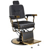 Gabbiano black filippo gold barber armchair