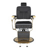 Gabbiano black filippo gold barber armchair