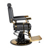 Gabbiano black filippo gold barber armchair