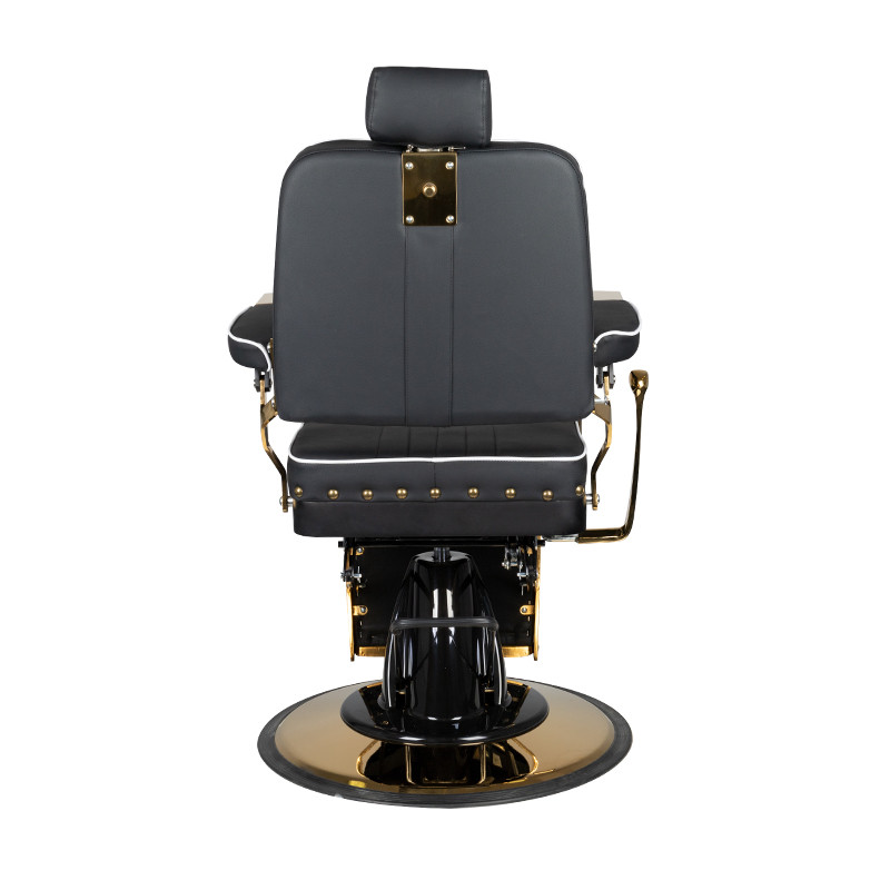 Gabbiano black filippo gold barber armchair