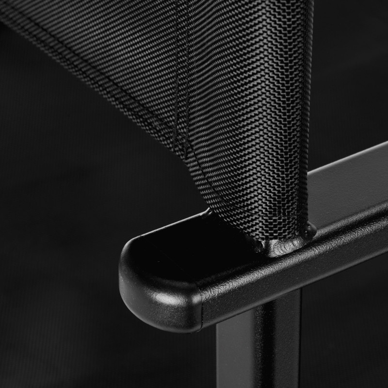 Black aluminum make-up chair