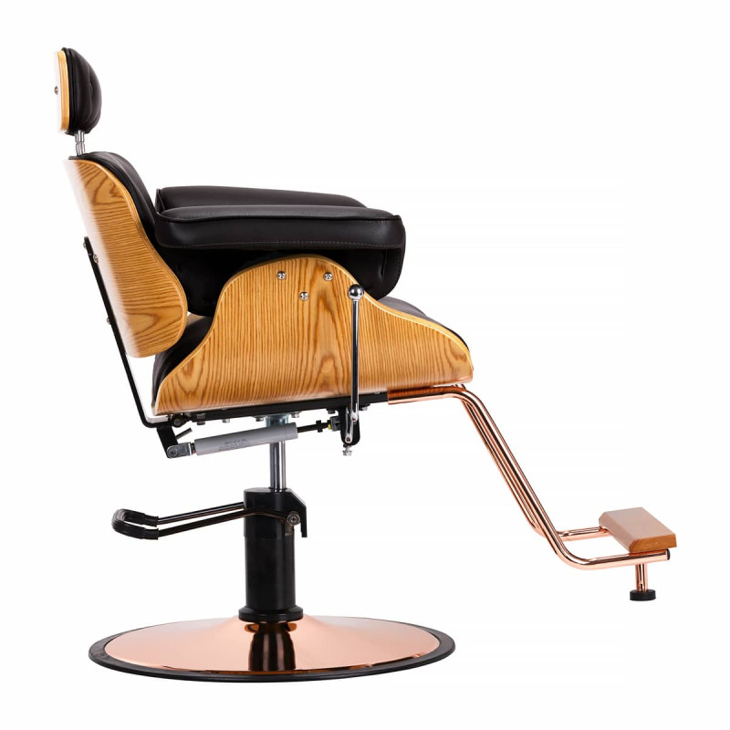 Gabbiano barber chair florence with an adjustable black headrest