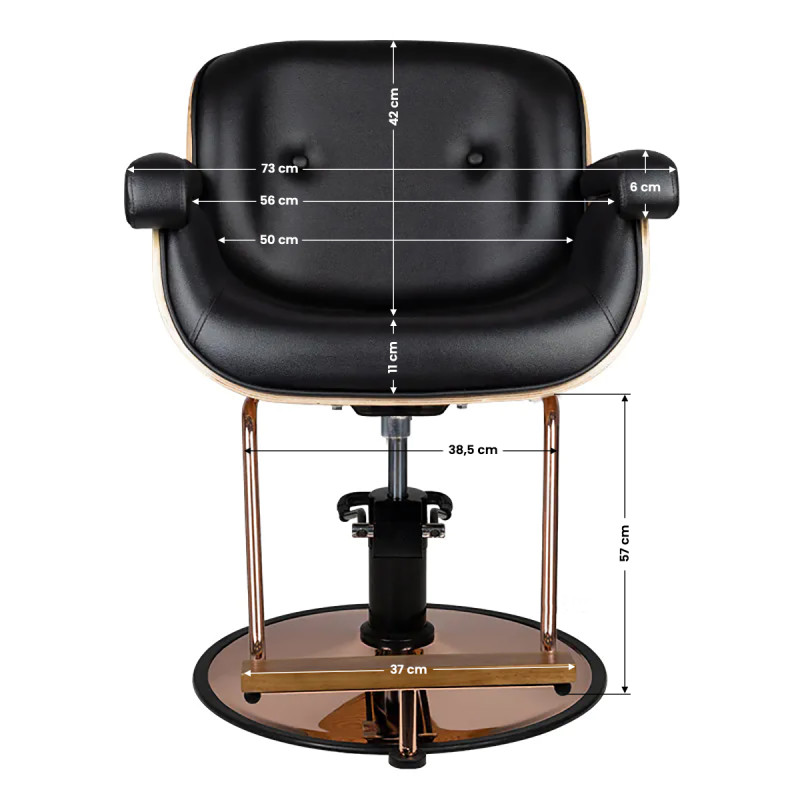Gabbiano black venice barber chair