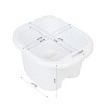 Pedicure bowl with rollers white lich