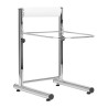 Pedicure tray with adjustable height, chrome