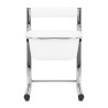 Pedicure tray with adjustable height, chrome