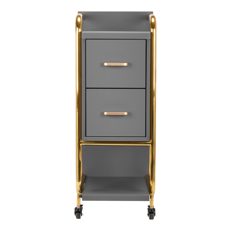 GABBIANO HAIRDRESSER TROLLEY SOLO GOLD GRAY
