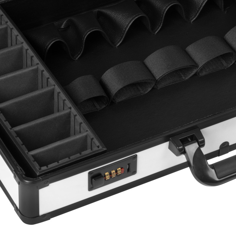BARBER WHITE AND BLACK HAIRDRESSING SUITCASE