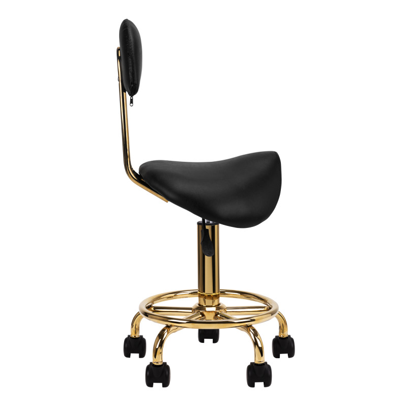 COSMETIC STOOL 6001G GOLD BLACK