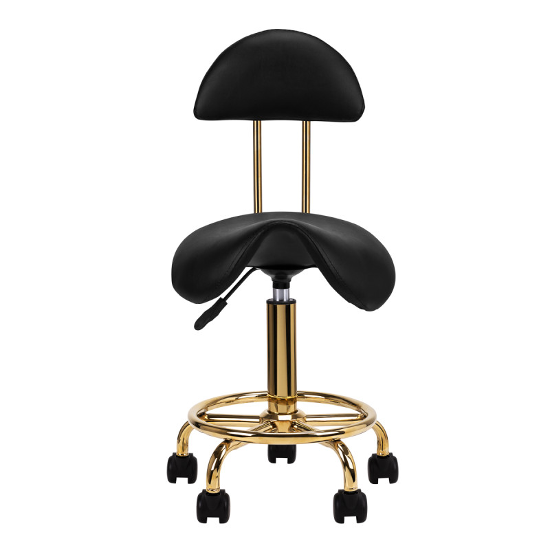 COSMETIC STOOL 6001G GOLD BLACK