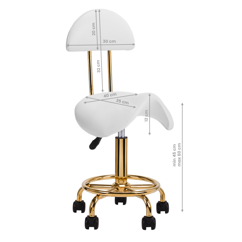 COSMETIC STOOL 6001G WHITE