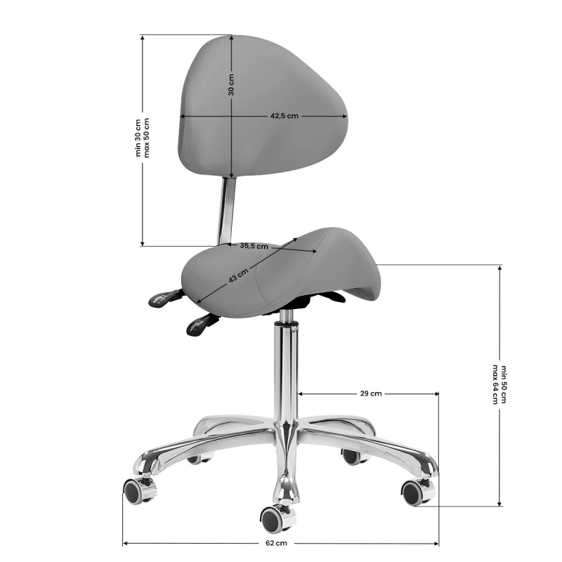 COSMETIC STOOL 1004 GIOVANNI GRAY