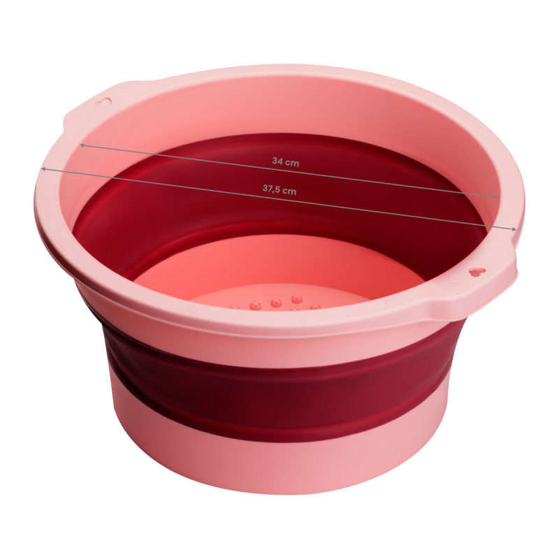 PEDICURE BOWL FOLDABLE PINK