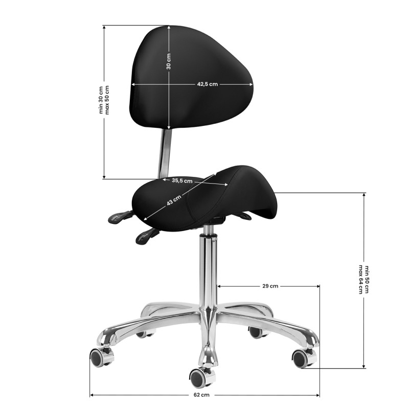 COSMETIC STOOL 1004 GIOVANNI BLACK