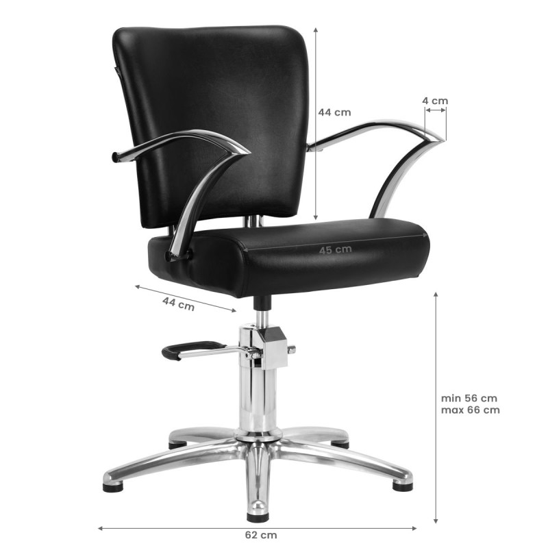 GABBIANO HAIRDRESSING CHAIR DALLAS BLACK