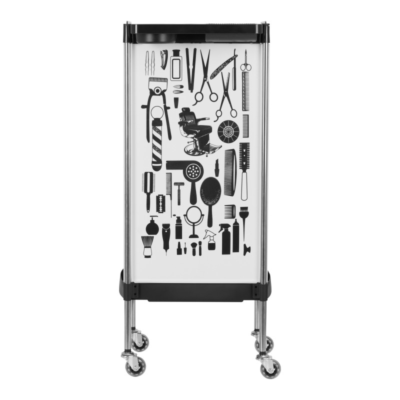 GABBIANO HAIRDRESSER TROLLEY X11-9 WHITE GRAPHICS