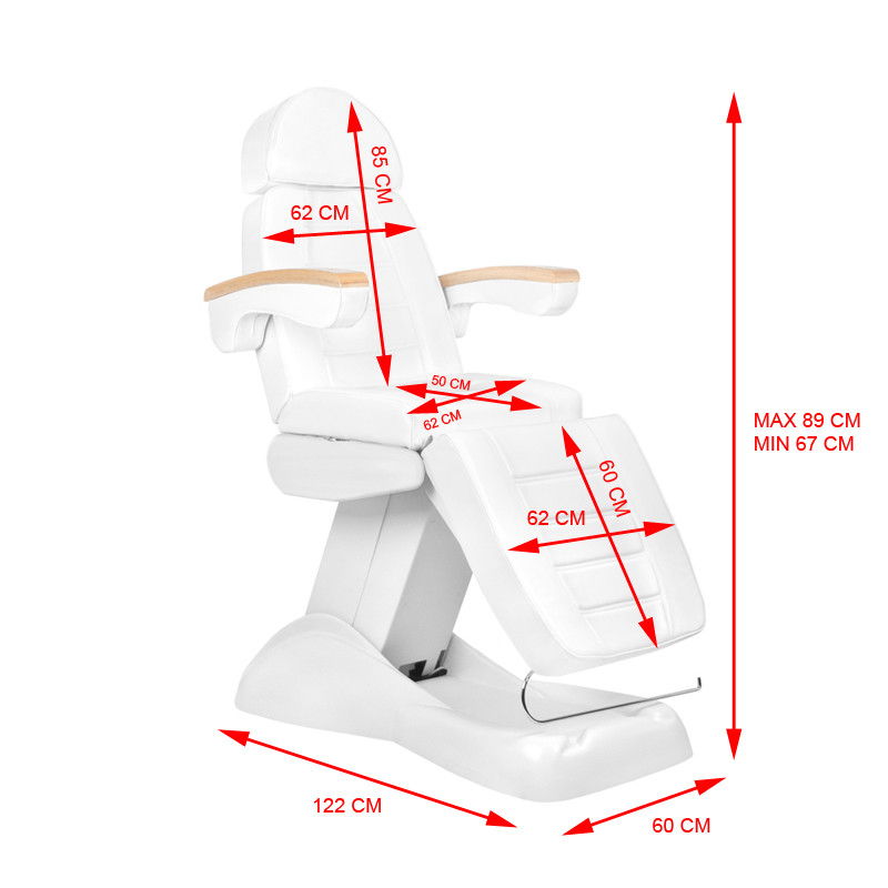 COSMETIC ELECTRIC CHAIR. LUX WHITE HEATED