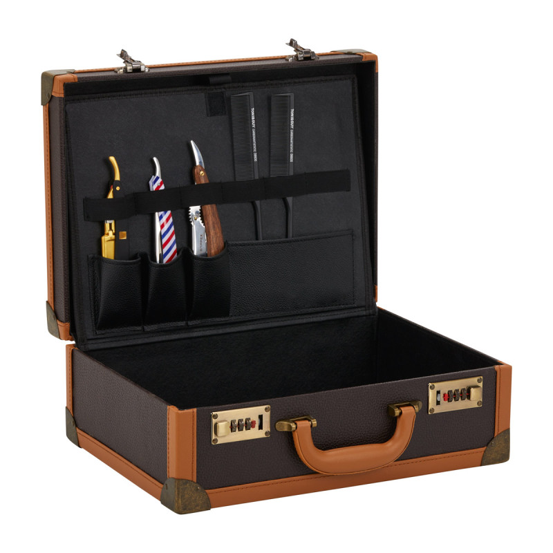 BARBER BROWN HAIRDRESSING SUITCASE