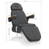 Electric cosmetic chair SILLON Lux 273b 3 actuators gray