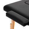 WOODEN FOLDING MASSAGE TABLE COMFORT ACTIVFIZJO LUX 3-SECTIONS 190X70 BLACK