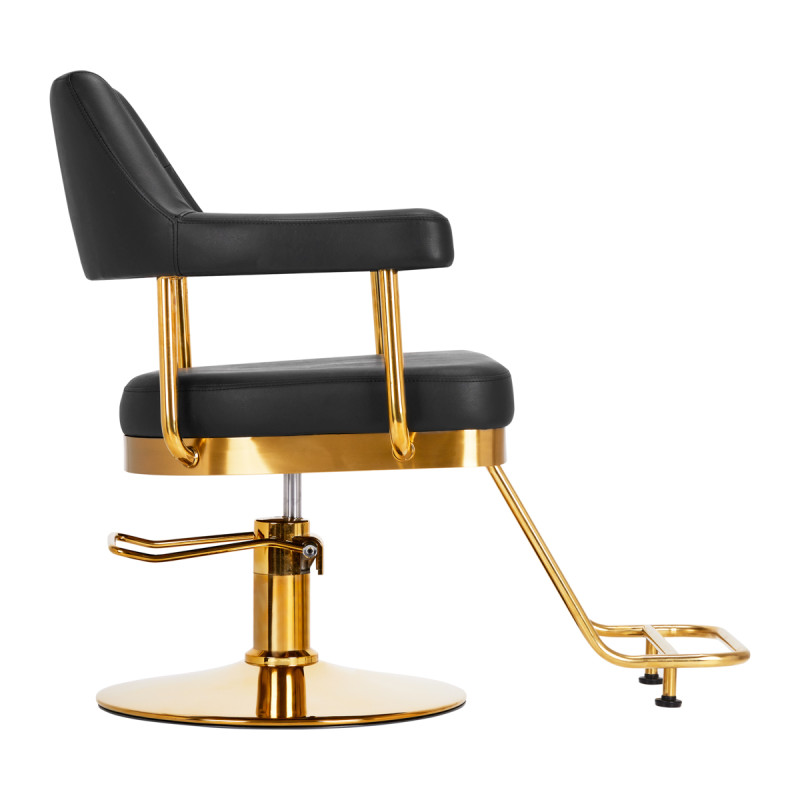 Gabbiano hairdressing chair Granda gold black