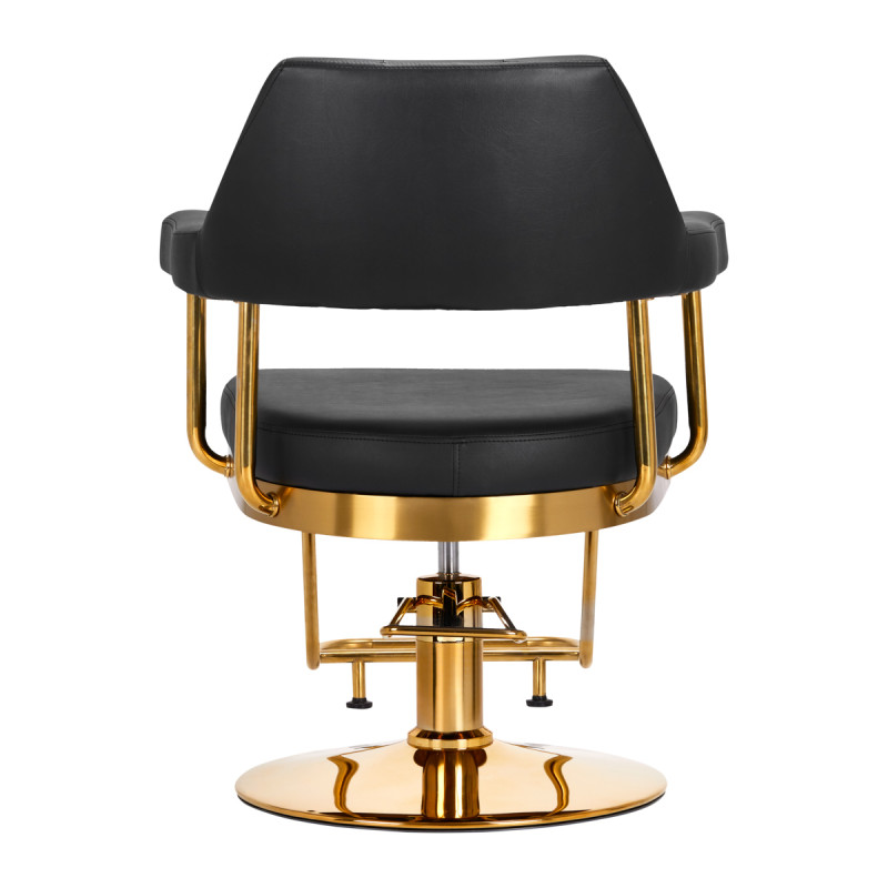 Gabbiano hairdressing chair Granda gold black
