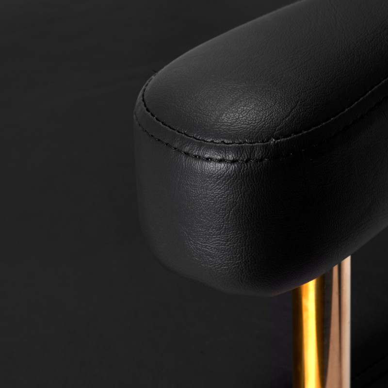 Gabbiano hairdressing chair Granda gold black