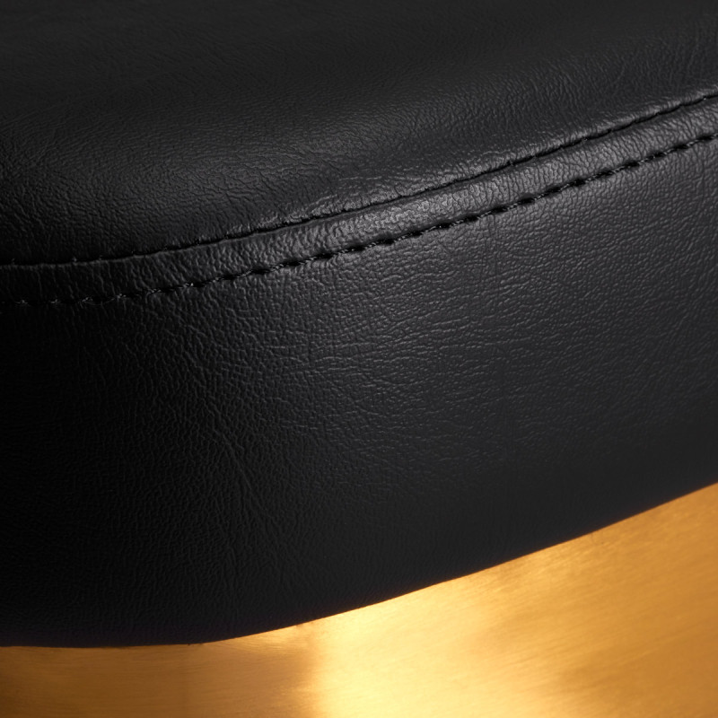 Gabbiano hairdressing chair Granda gold black