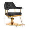 Gabbiano hairdressing chair Granda gold black