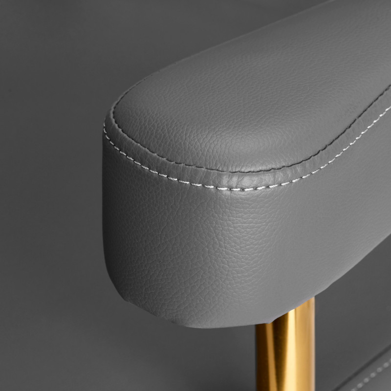 Gabbiano hairdressing chair Granda gold grey
