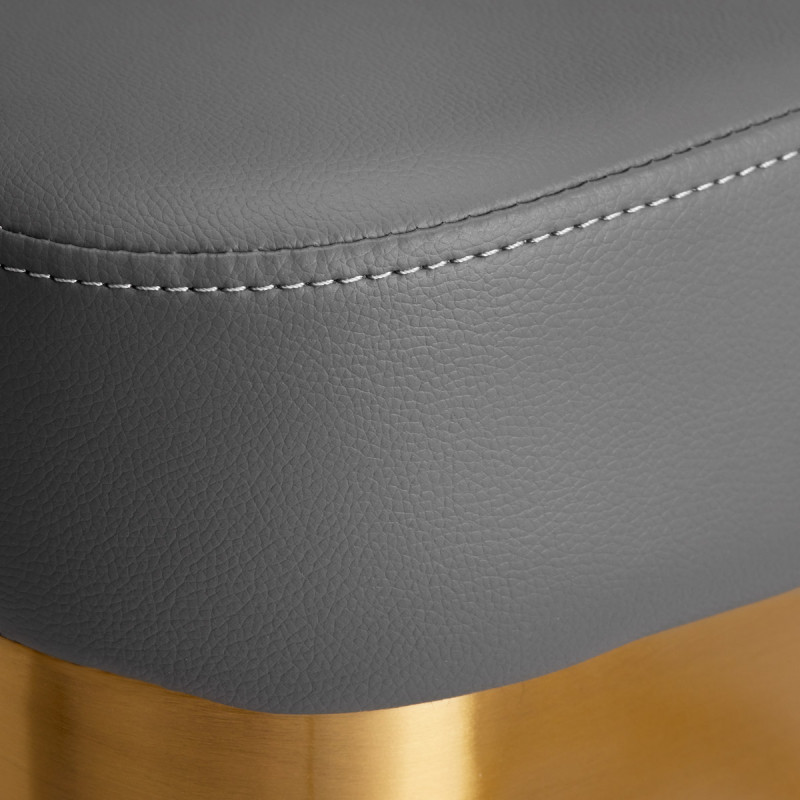 Gabbiano hairdressing chair Granda gold grey