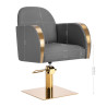 Gabbiano hairdressing chair Malaga gold grey