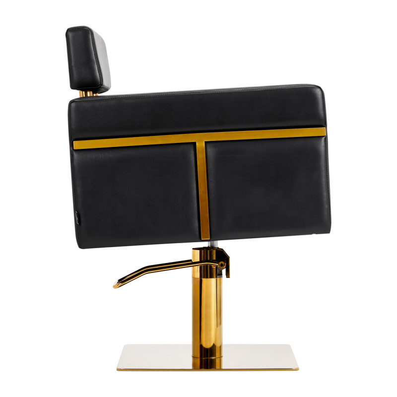 Gabbiano hairdressing chair Toledo gold black