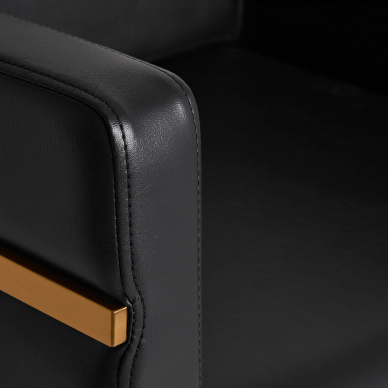 Gabbiano hairdressing chair Toledo gold black