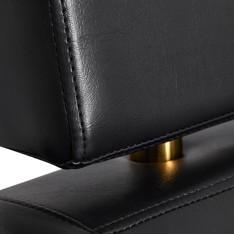 Gabbiano hairdressing chair Toledo gold black