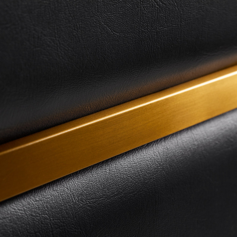 Gabbiano hairdressing chair Toledo gold black